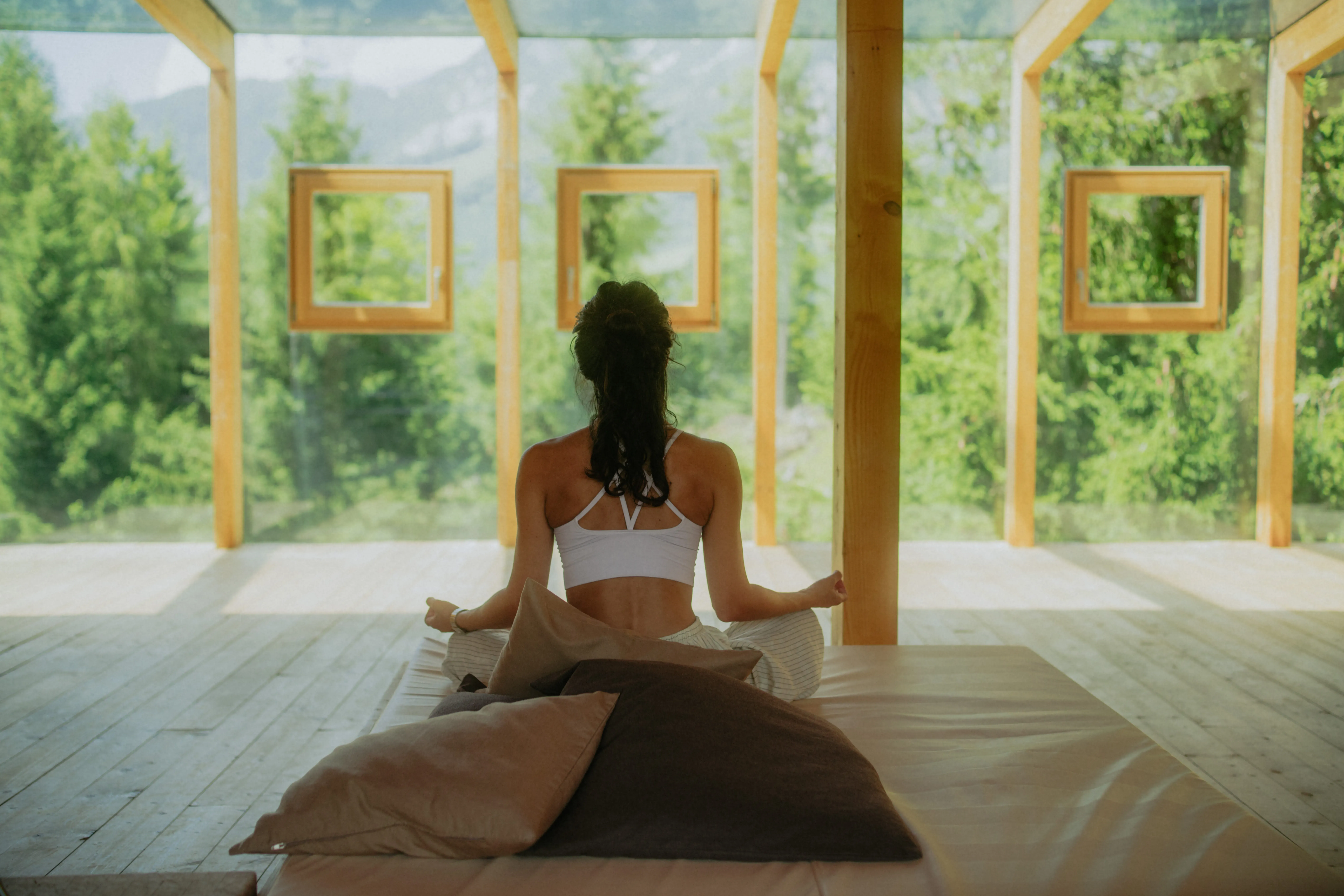 Méditation dans la salle de repos